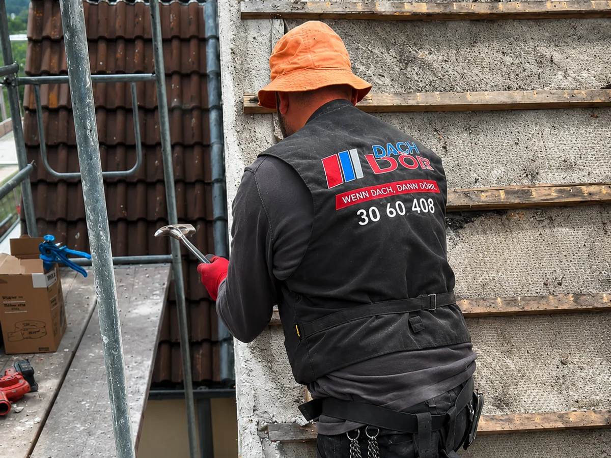 Handwerker von Dach Dörr saniert Dach
